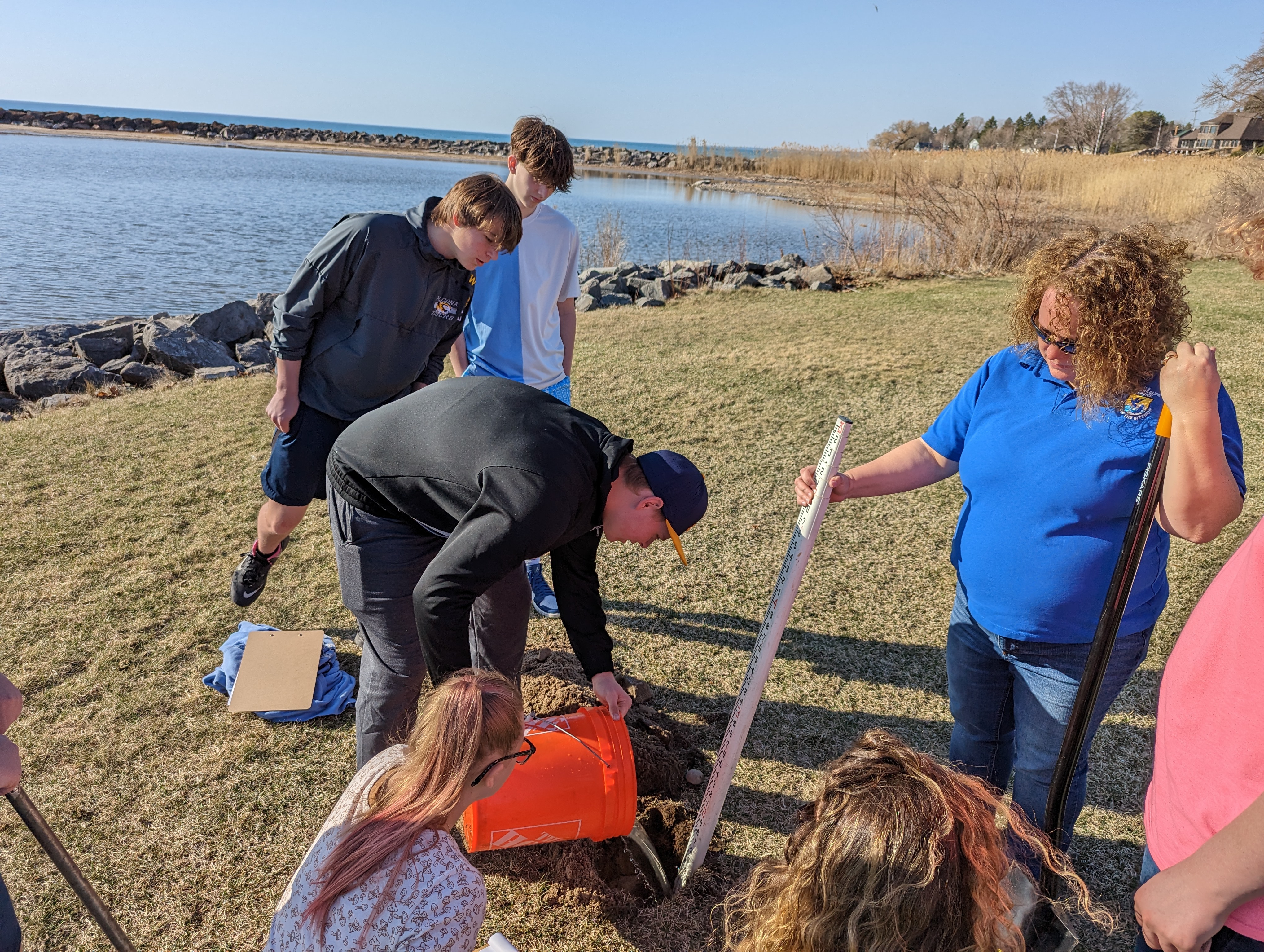 Testing infiltrate rate with U.S. Fish & Wildlife Service